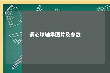 调心球轴承图片及参数 